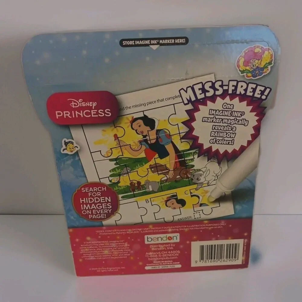 Imagine Ink Disney PRINCESS Magic Ink Pictures &Stickers